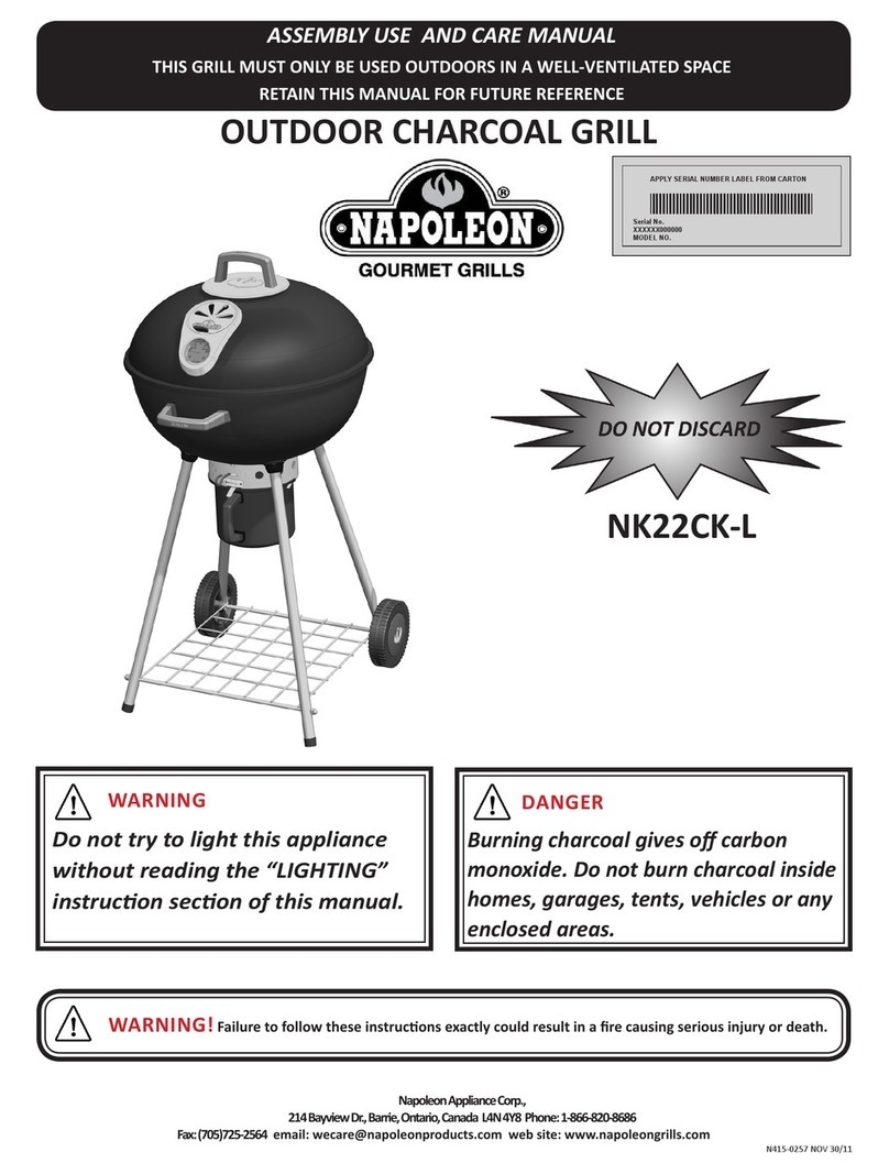 Napoleon NK22CK-L Assembly, use and care manual