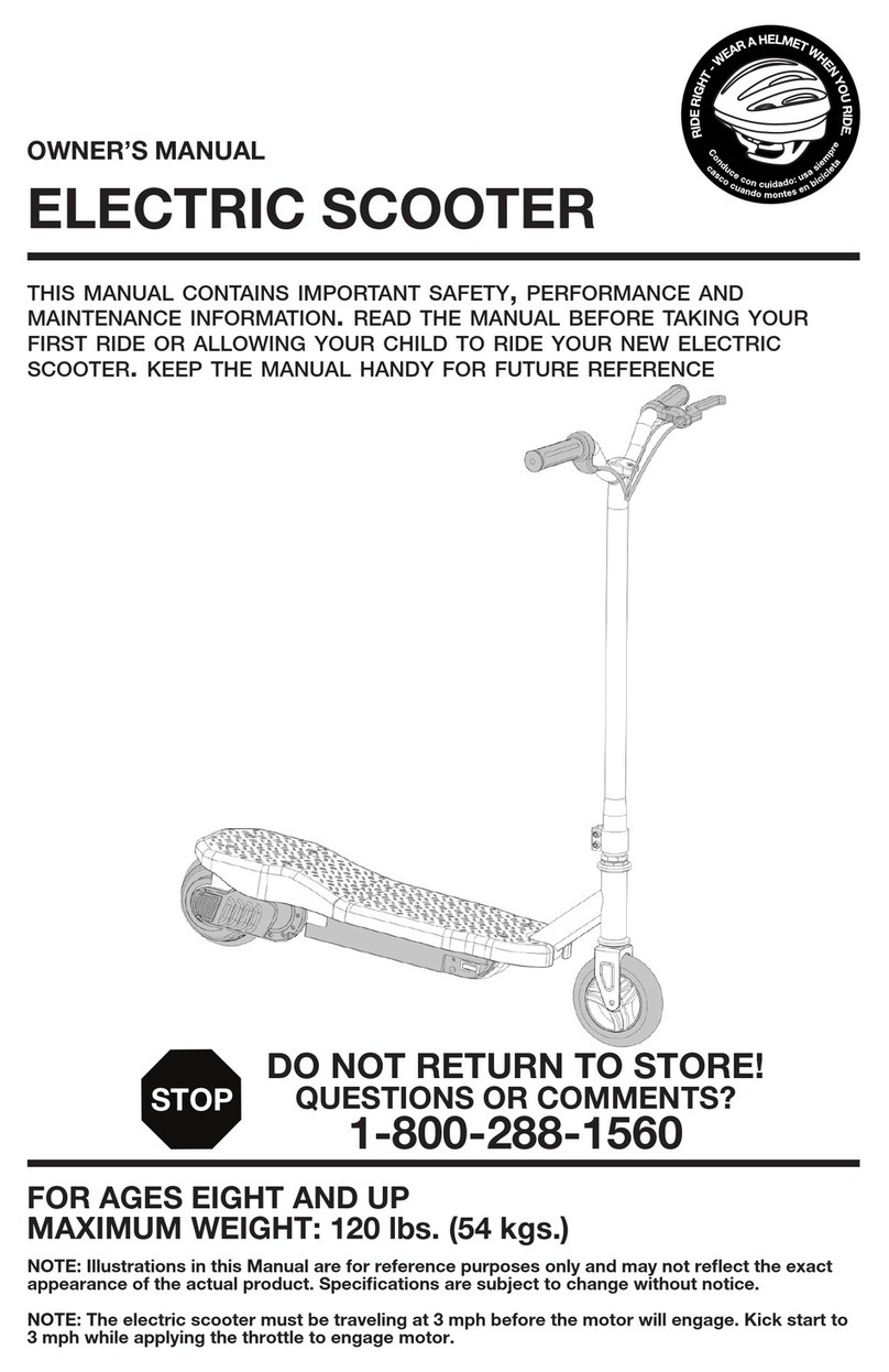 Dynacraft ELECTRIC POWER SCOOTER User manual