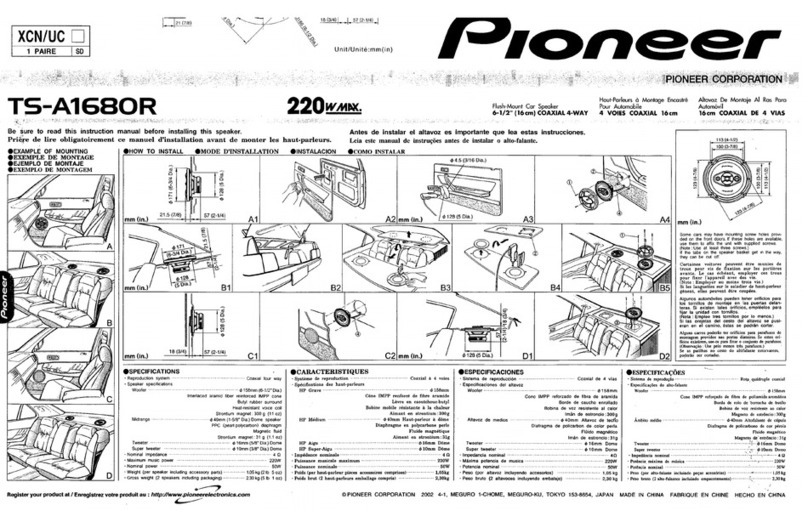 Pioneer TS-A1680R User manual
