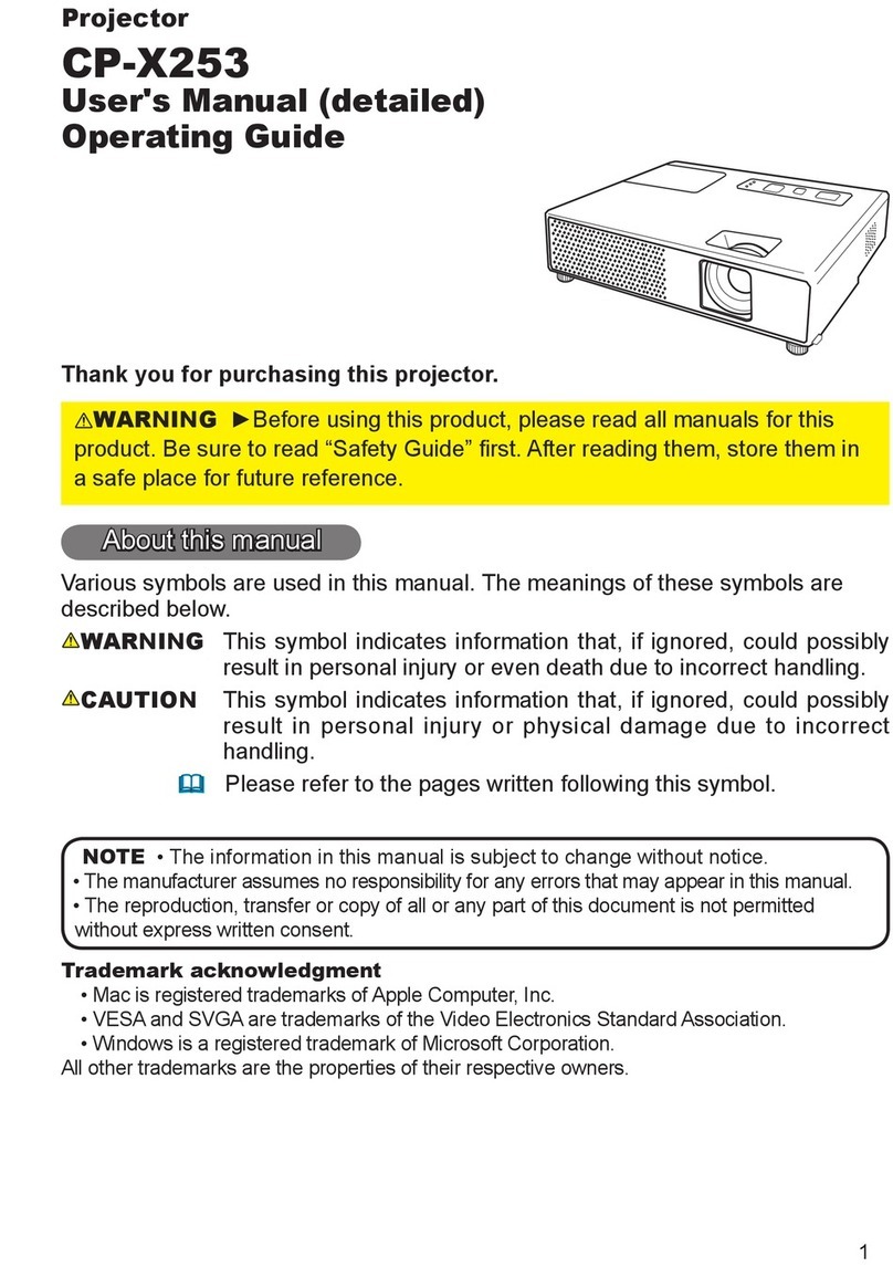 Hitachi X253 - CP XGA LCD Projector User manual