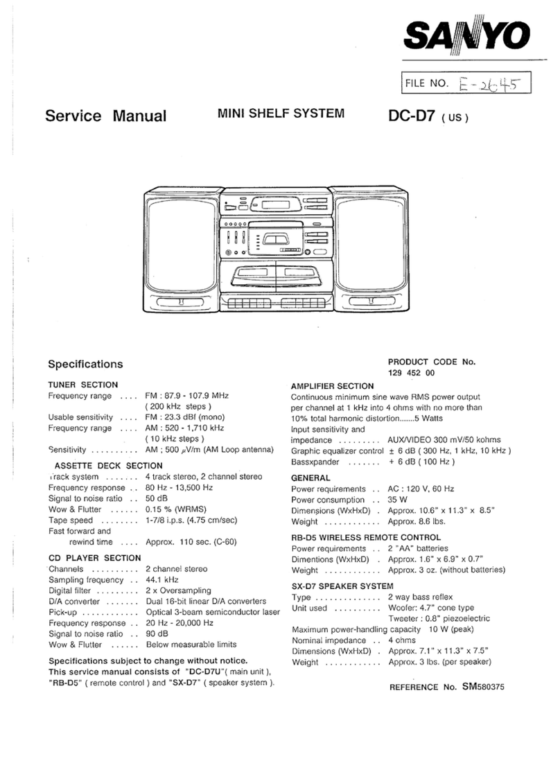 Sanyo DC-D7 User manual