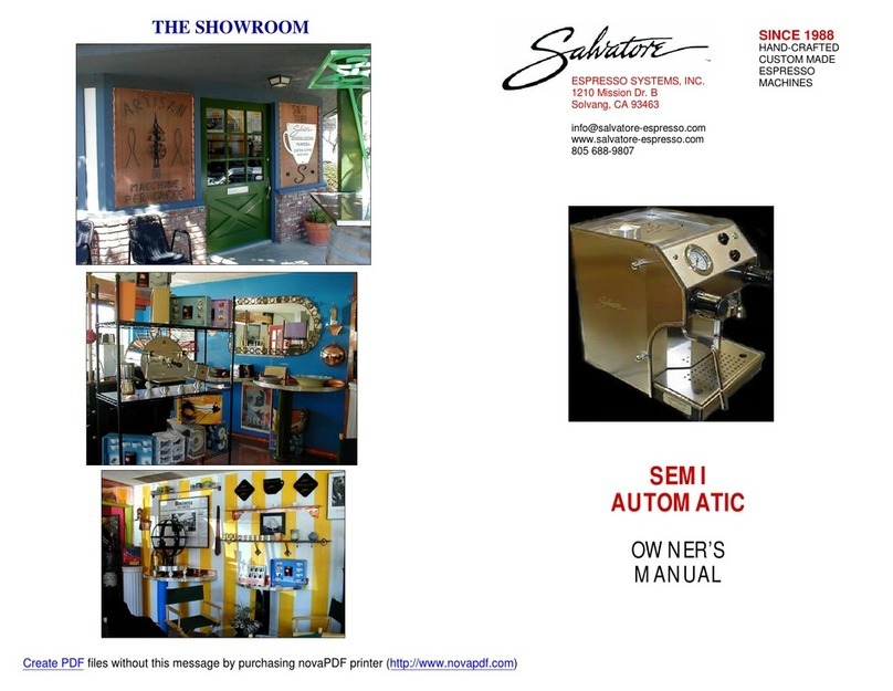 Salvatore SEMI AUTOMATIC owner's manual