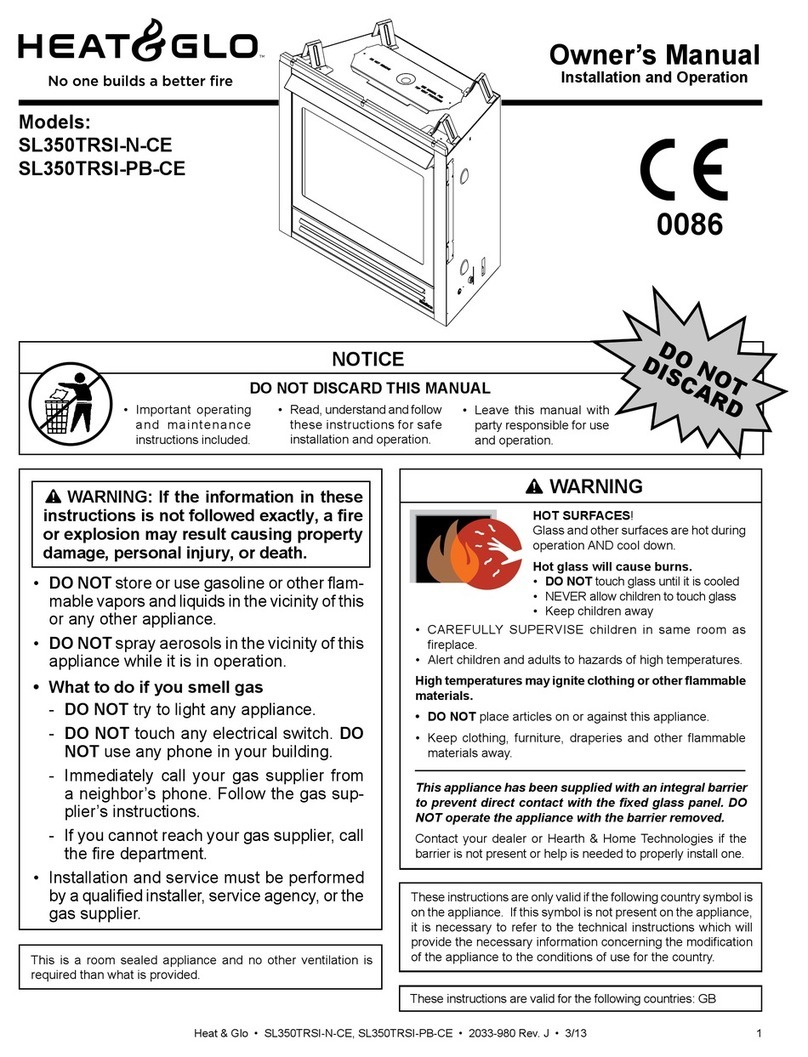 Heat & Glo SL350TRSI-N-CE owner's manual