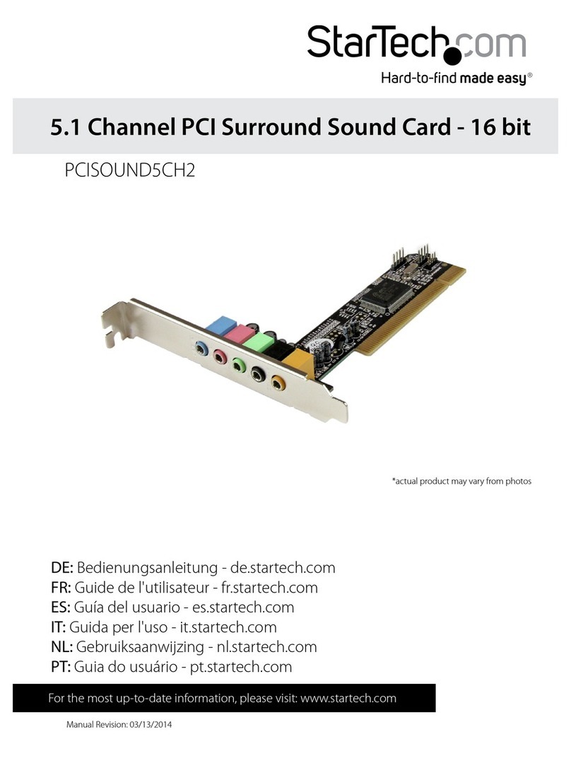 StarTech.com PCISOUND5CH2 User manual