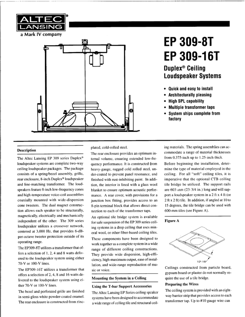 Altec Lansing EP 309-8T quick guide