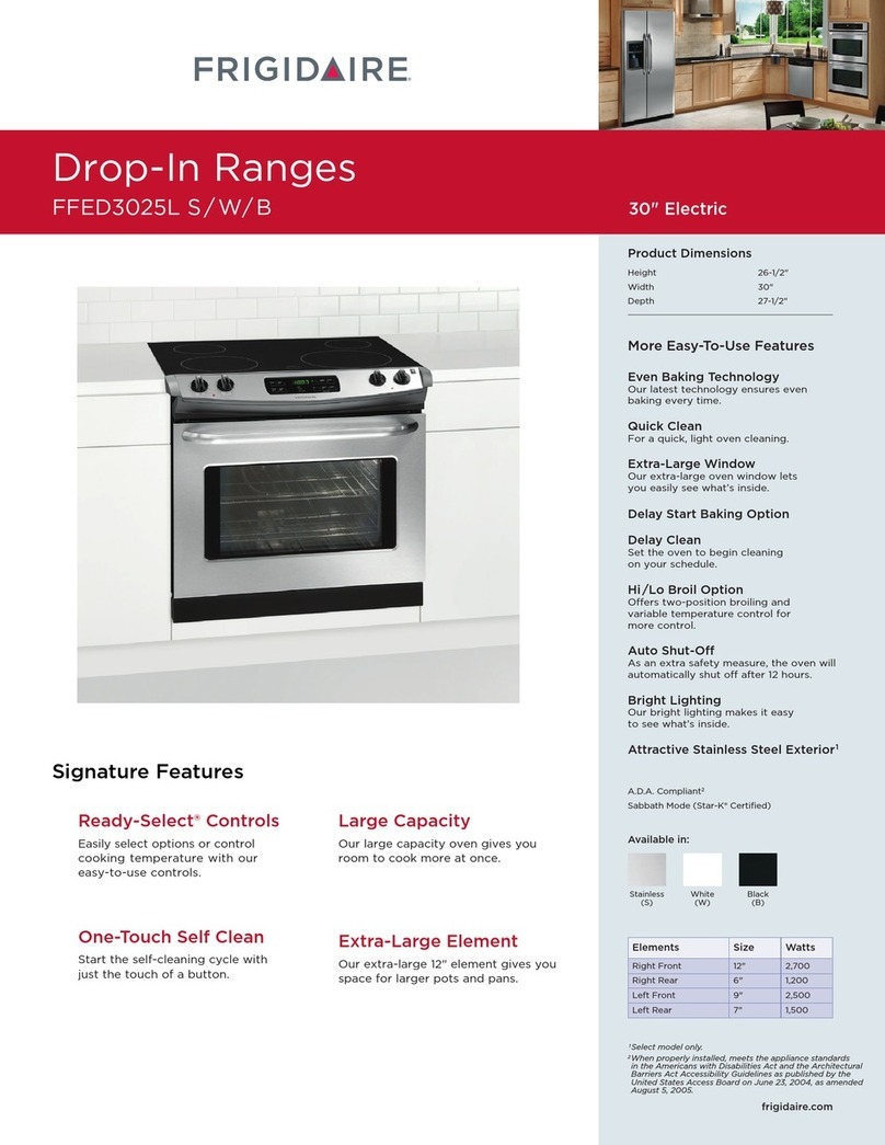Frigidaire FFED3025L S User manual