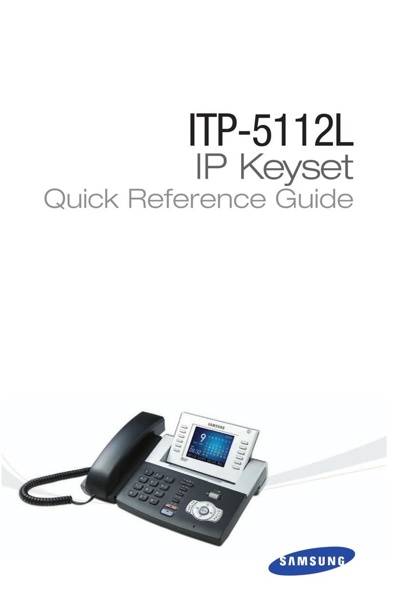 Samsung OfficeServ ITP-5112L Quick reference guide