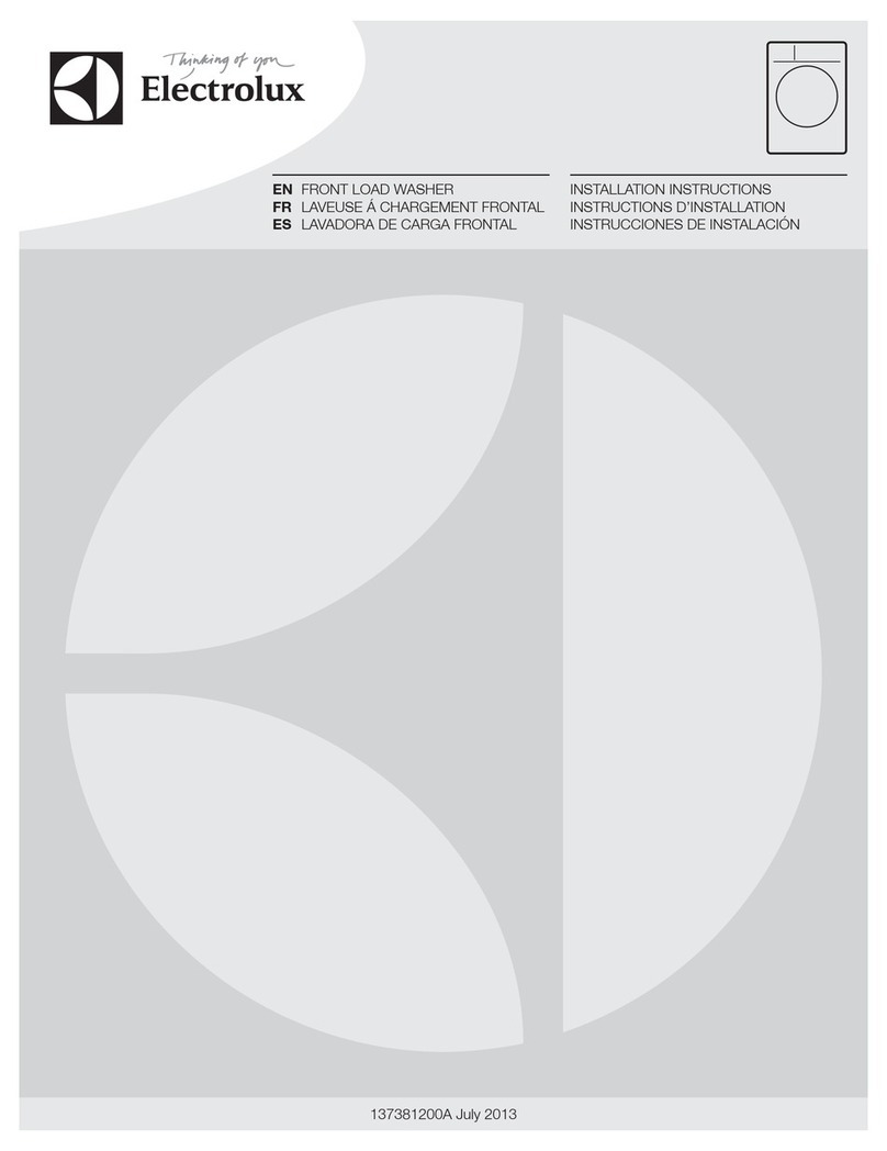 Electrolux Front load washer User manual