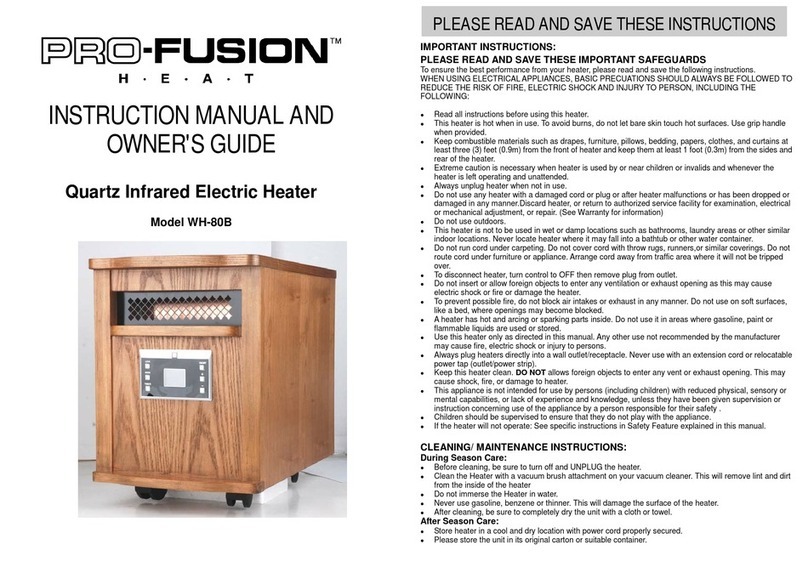 ProFusion WH-80B Instruction manual and owner's guide ProFusion WH-80B Instruction manual and owner's guide