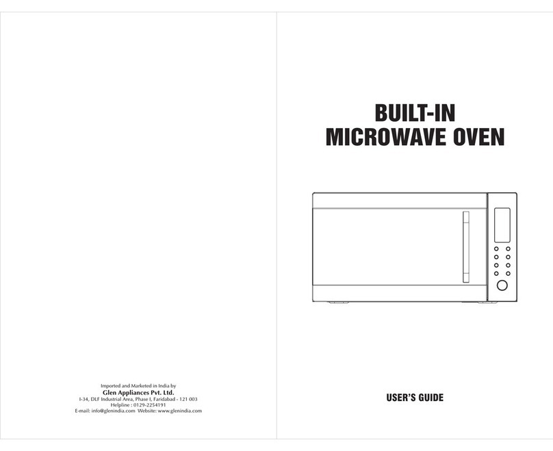 Glen BUILT-IN MICROWAVE OVEN User manual