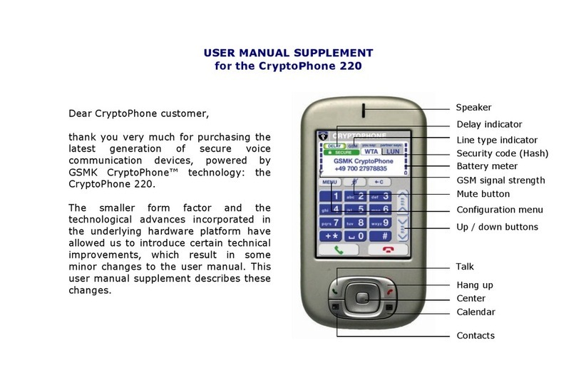 Cryptophone CryptoPhone 220 User manual