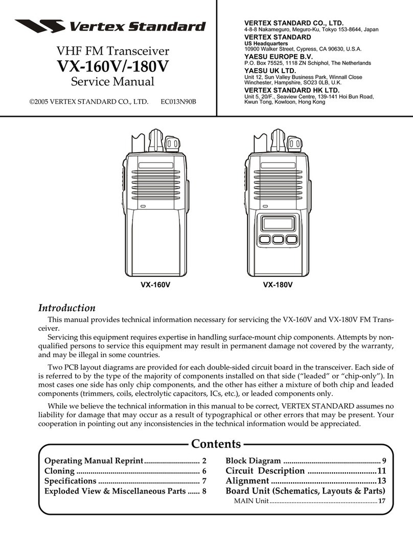 Verterx Standard VX-160V User manual