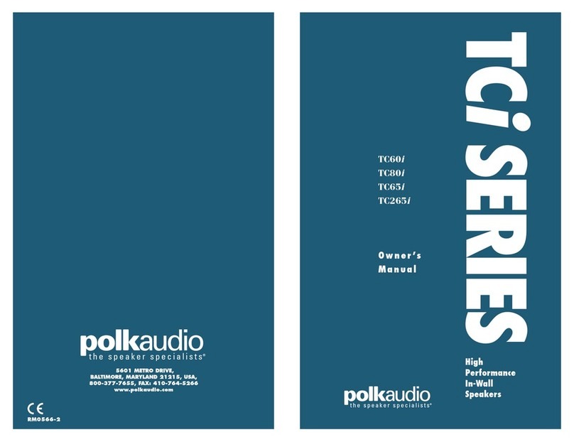 Polk Audio TC60I owner's manual