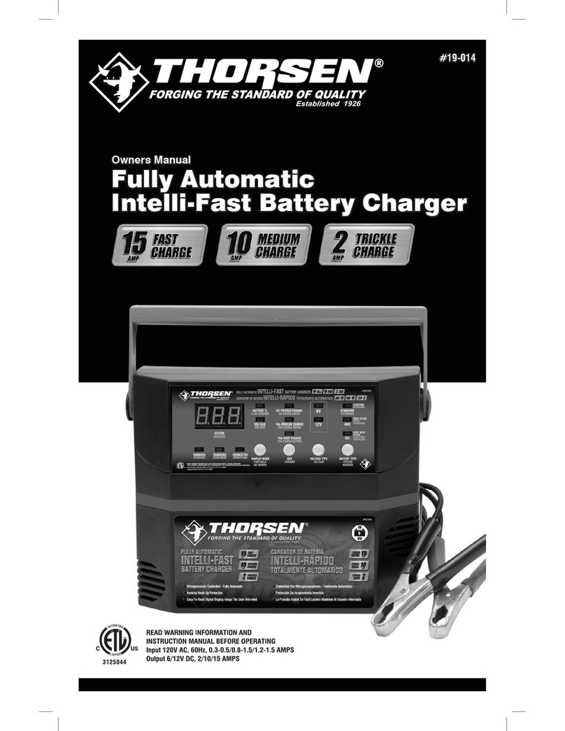 Thorsen Fully Automatic Intelli-Fast Battery Charger owner's manual