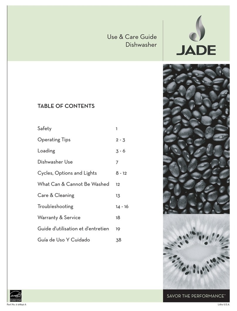 Jade Dishwasher Use & care guide