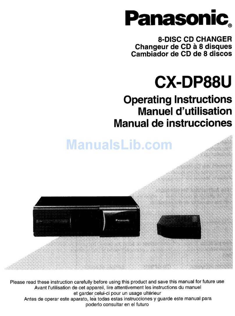 Panasonic CXDP88U - AUTO CD CHANGER User manual