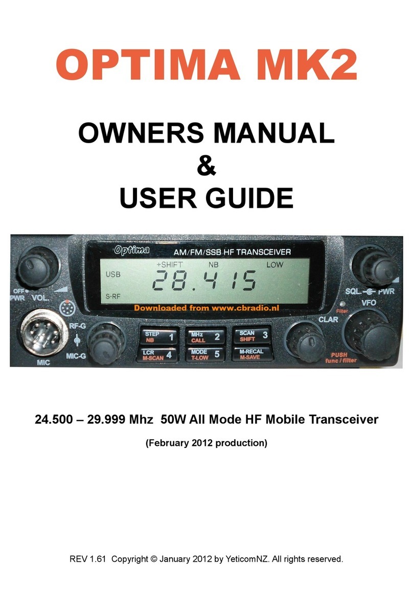 Optima MK2 owner's manual