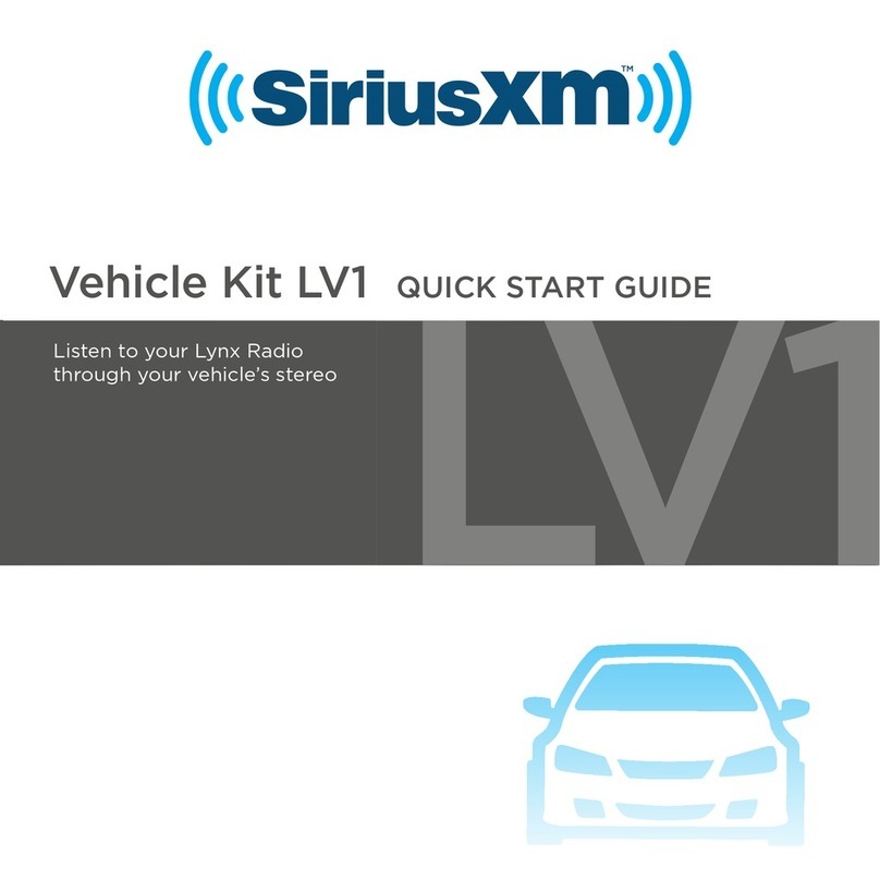 Sirius XM RAdio Vehicle Kit LV1 quick start guide