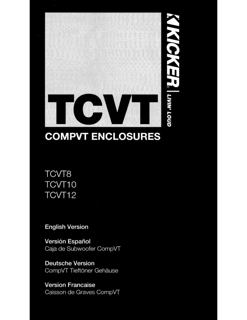 Kicker TCVT8 User manual