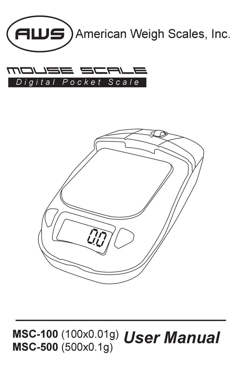 American Weigh Scales Mouse Scale MSC-500 user manual