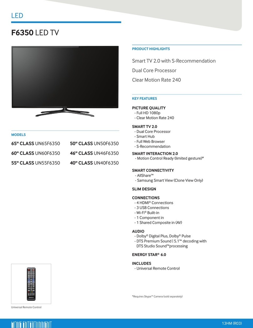 Samsung UN65F6350 User manual