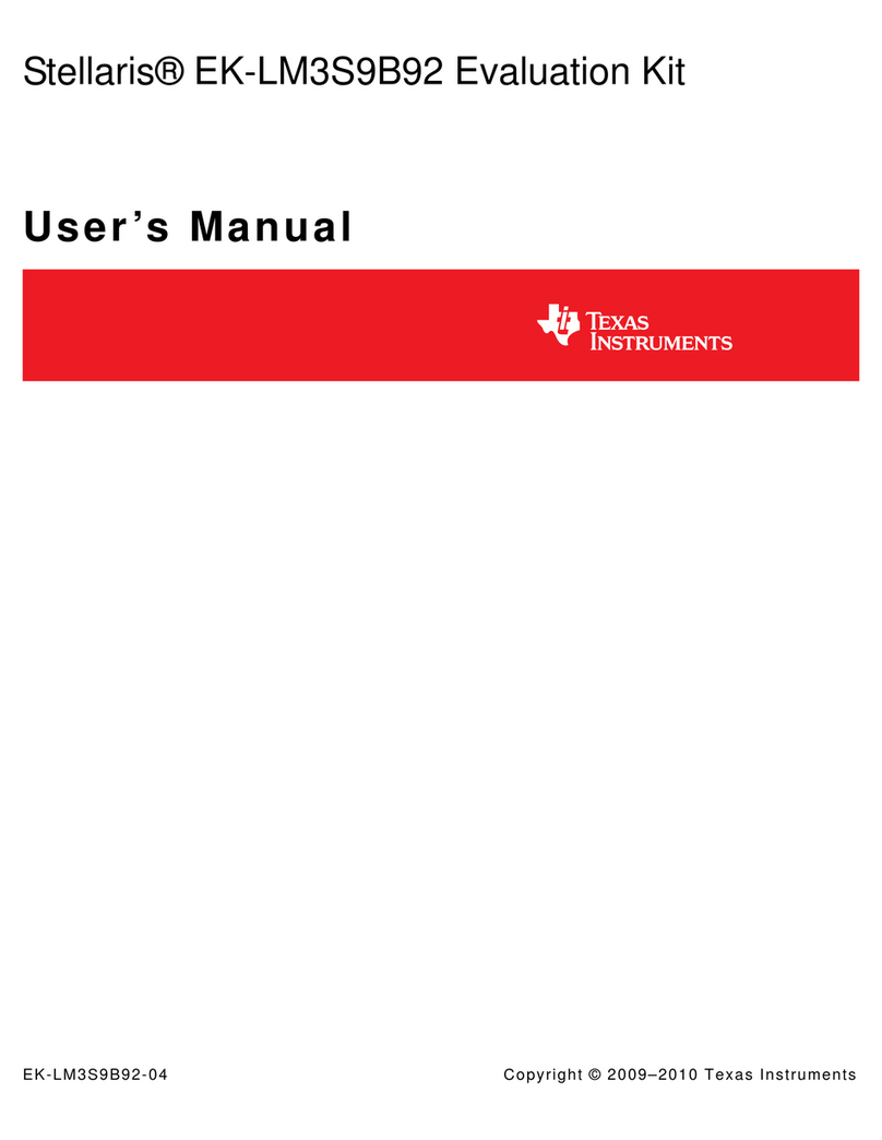 Texas Instruments Stellaris EK-LM3S9B92 User manual
