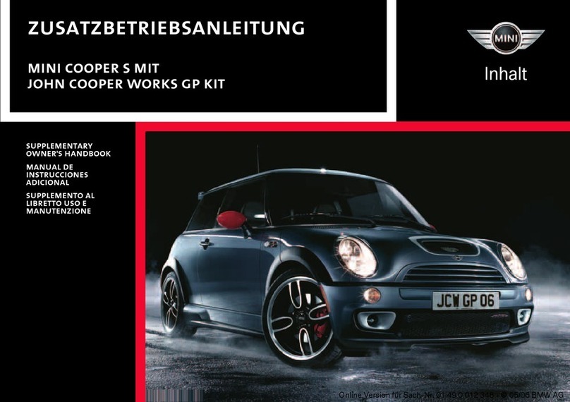 Mini S MIT JOHN COOPER WORKS GP KIT Owner's handbook