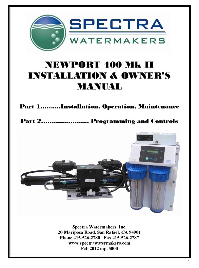 Spectra Watermakers NEWPORT 400 Mk II Installation & owner's manual