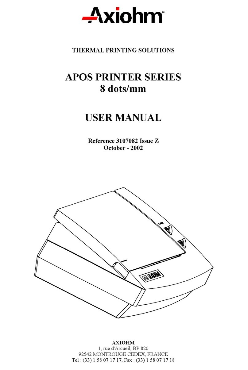 Axiohm APOS PRINTER SERIES User manual