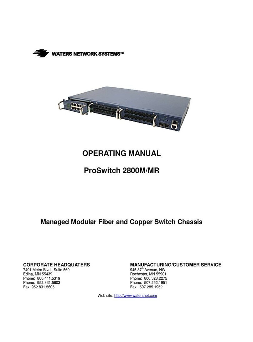 Waters Network Systems ProSwitch 2800M User manual