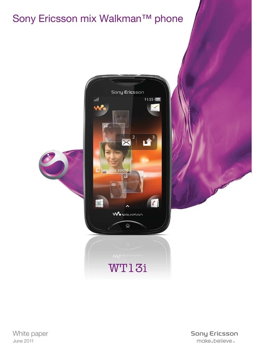 Sony Ericsson mix Walkman WTI3i Quick reference guide