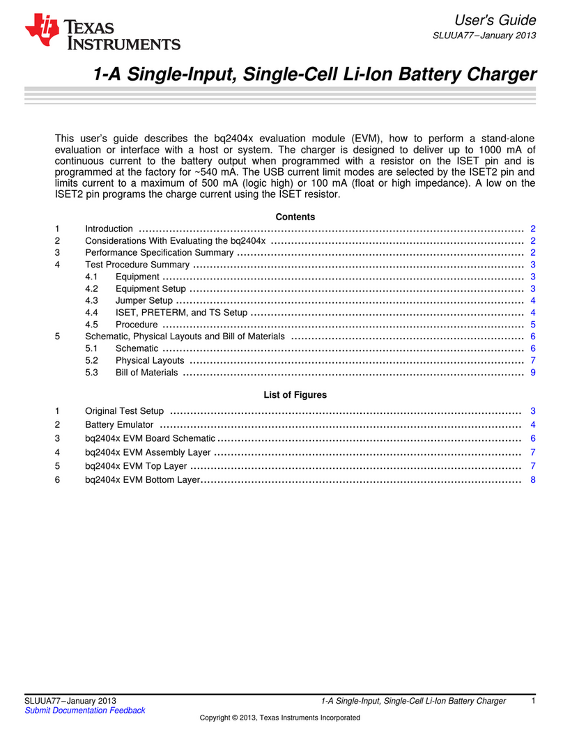 Texas Instruments bq2404 series User manual