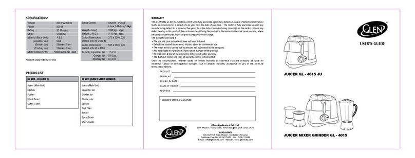 Glen GL-4015 JU user guide