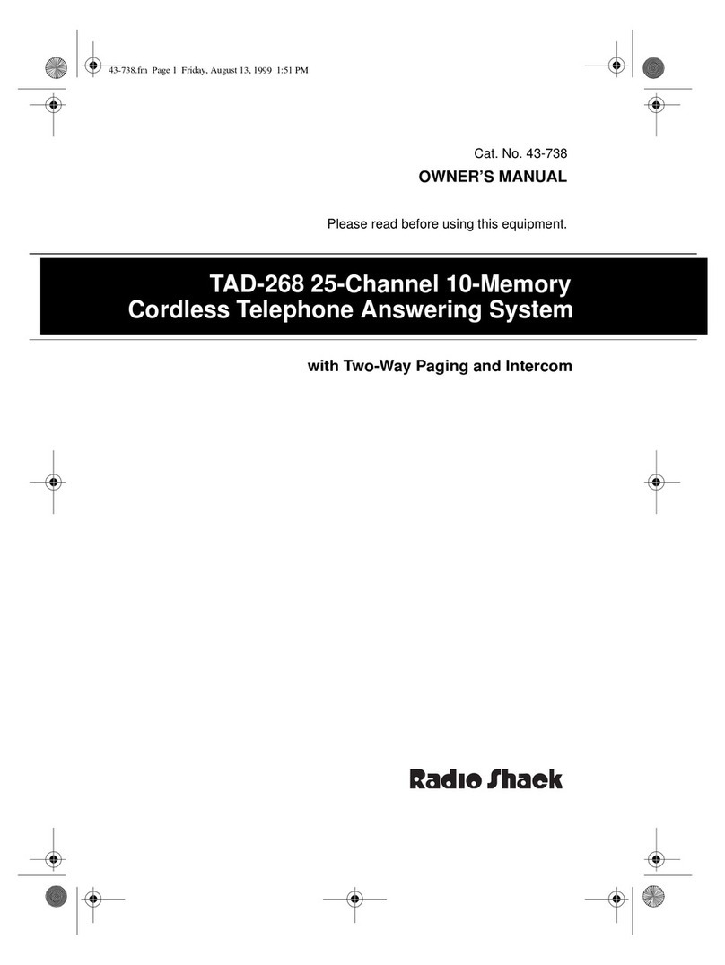 Radio Shack TAD-268 User manual