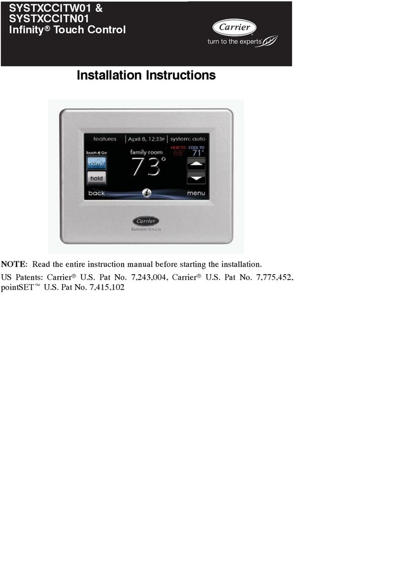 Carrier Infinity SYSTXCCITW01 User manual