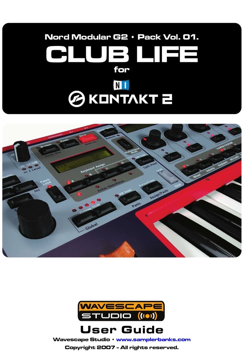 Wavescape NORD MODULA G2 SERIES-VOL. 01.- CLUB LIFE user manual