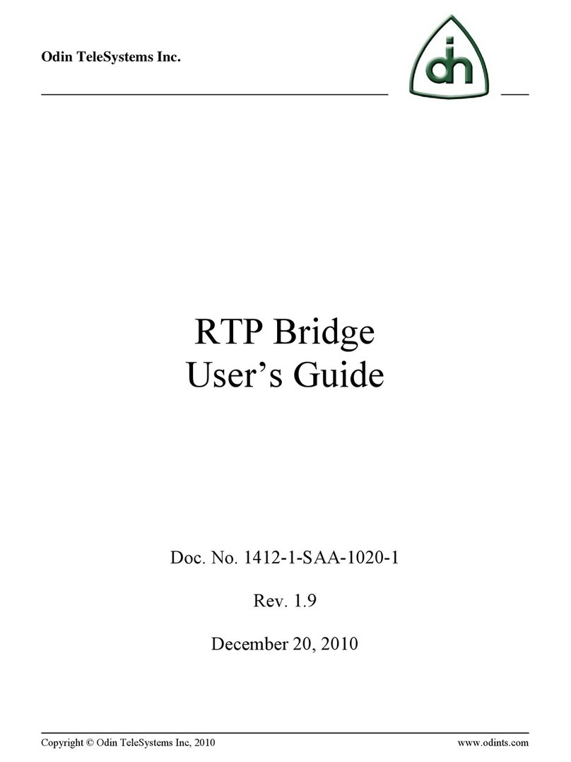 Odin TeleSystems RTP Bridge user guide
