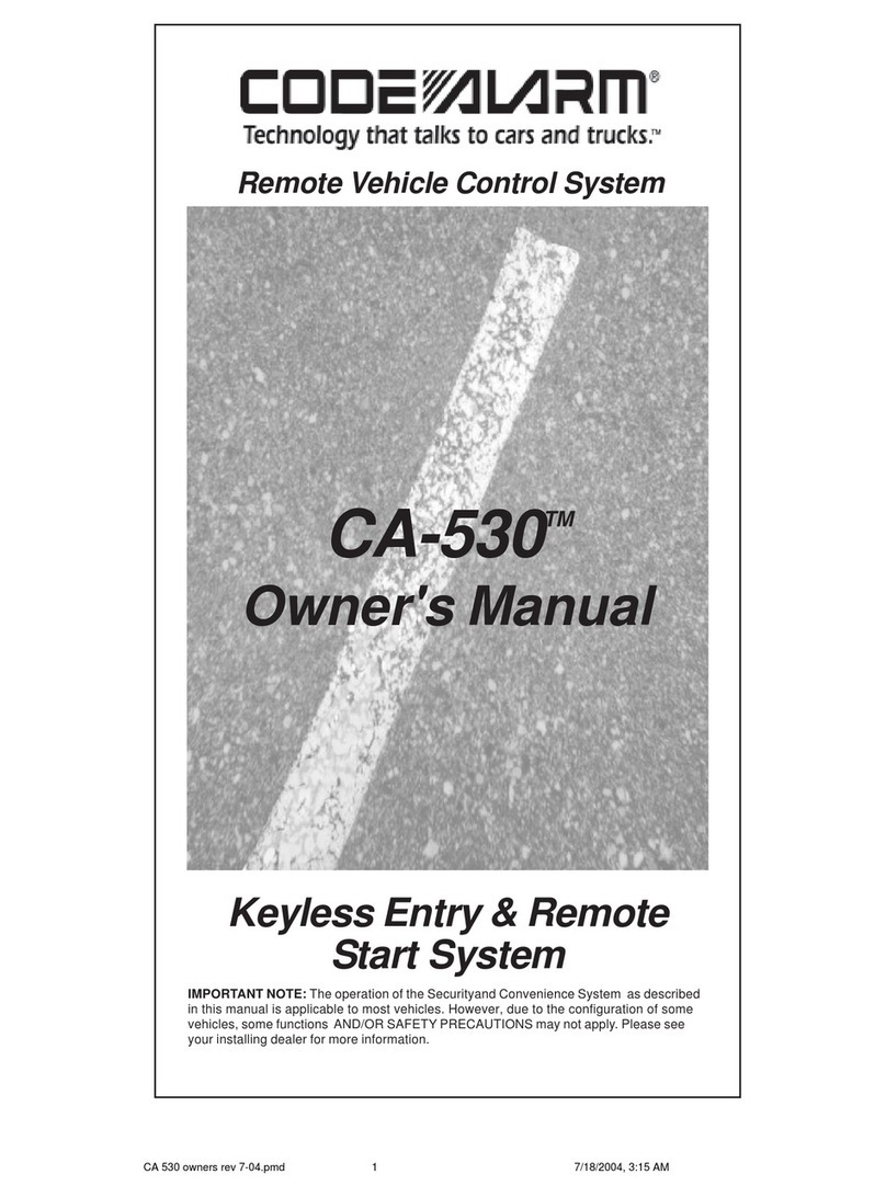 Code Alarm CA-530 owner's manual