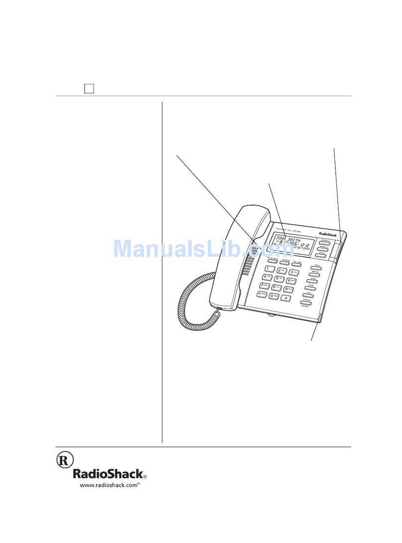Radio Shack Caller owner's manual
