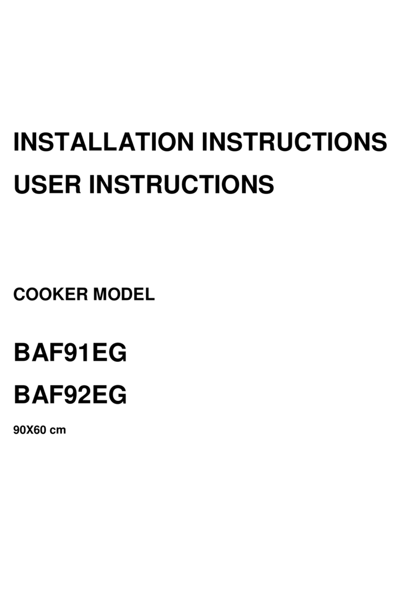 Think Appliances BAF91EG Installation instructions user instructions