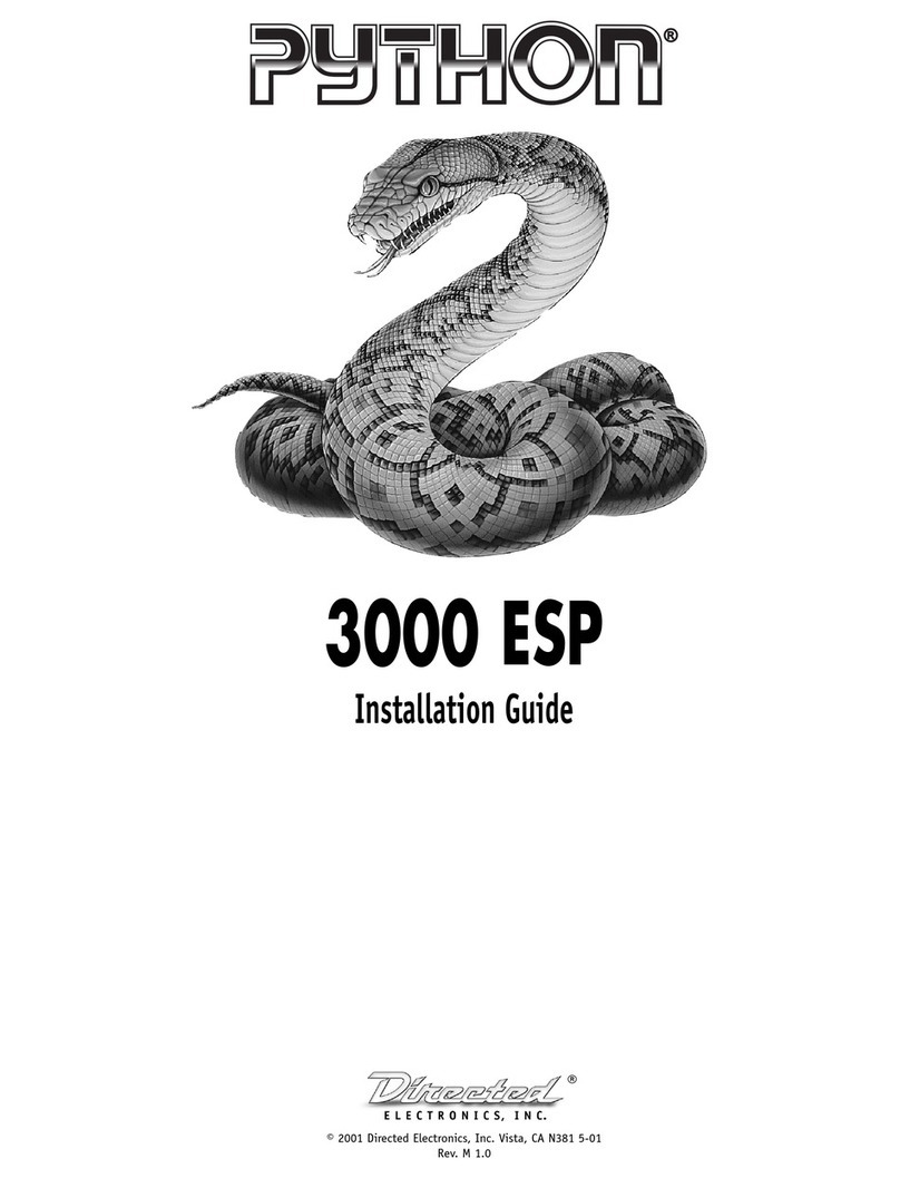 Directed Electronics Python 3000 ESP User manual