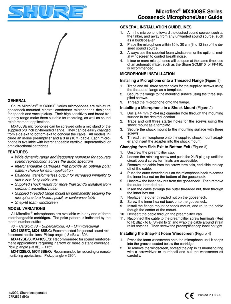 Shure Microflex MX400SE Series user guide