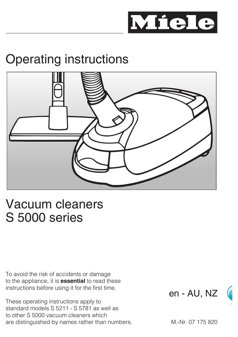 Miele S 5000 series operating instructions