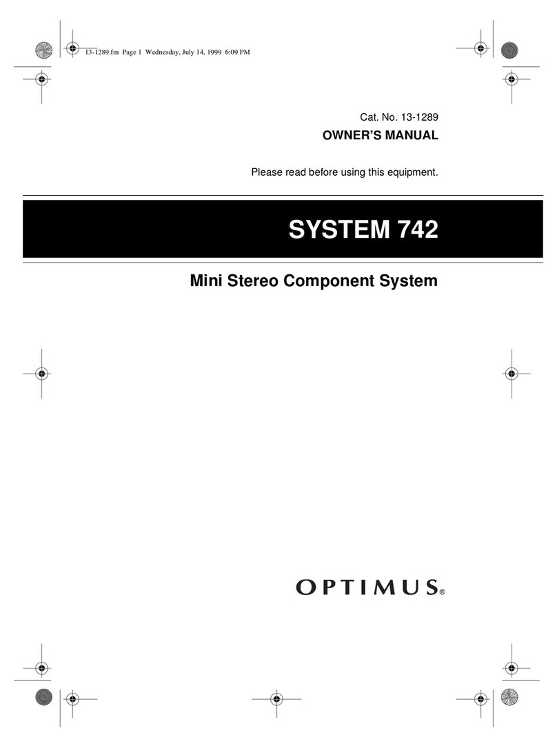 Radio Shack Optimus 742 User manual