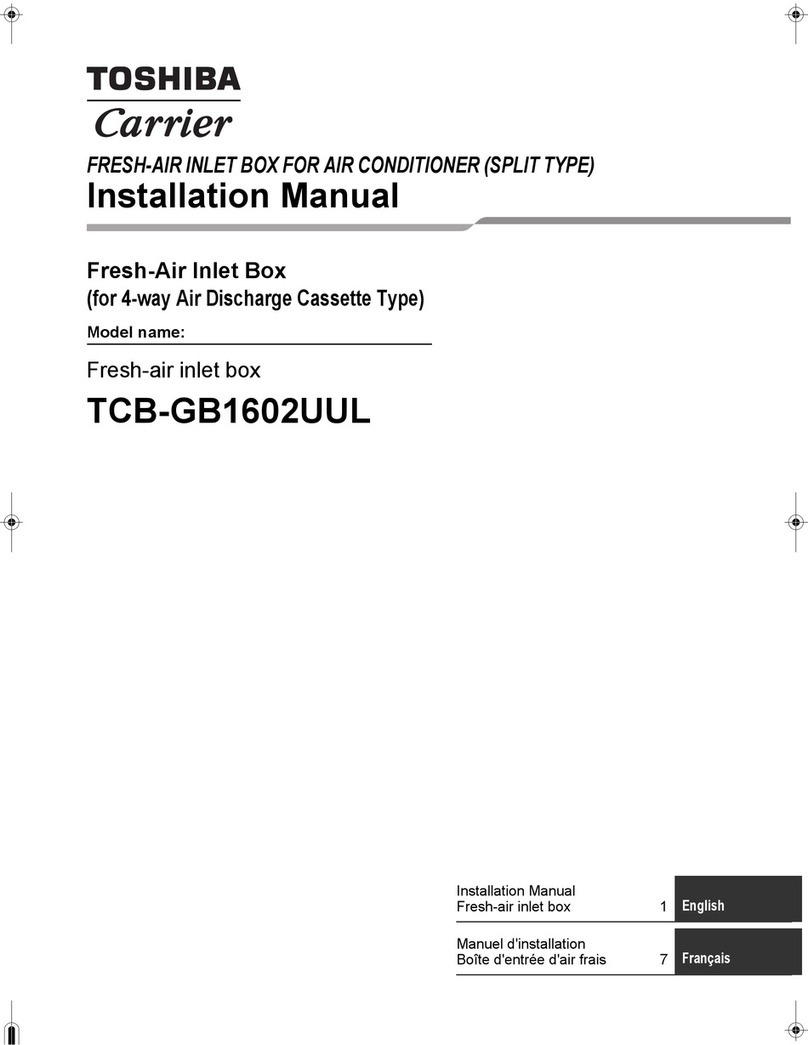 Toshiba Carrier TCB-GB1602UUL User manual