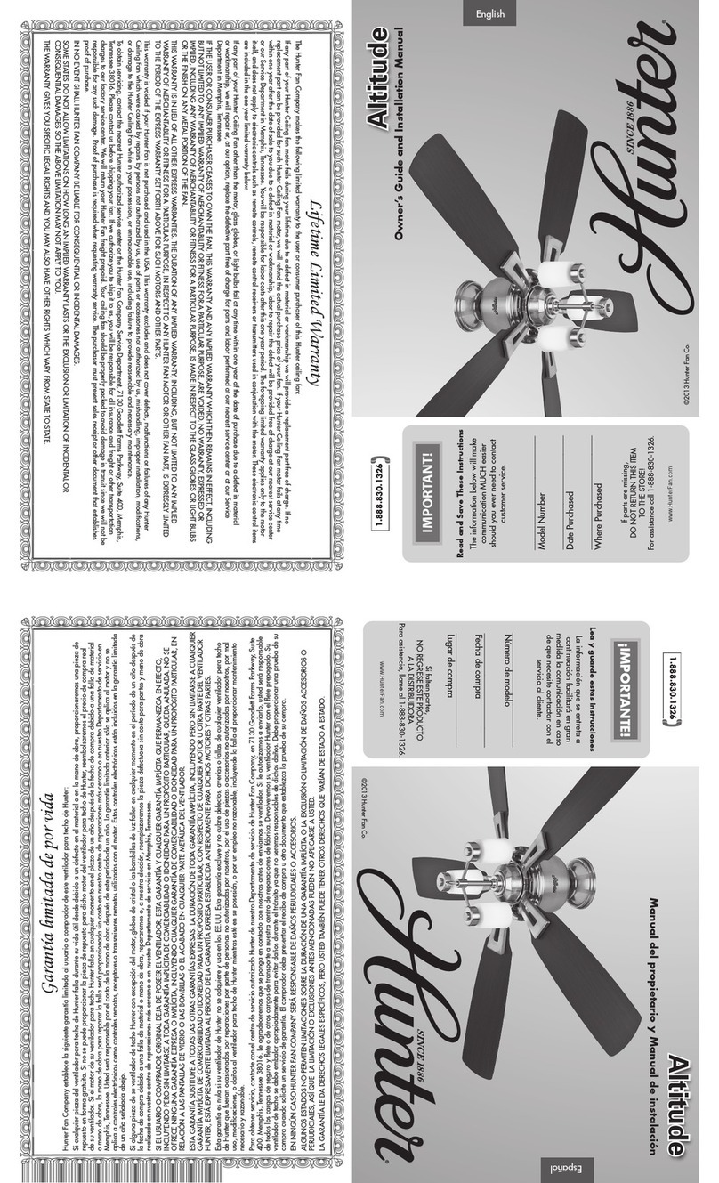 Hunter Altitude Instruction manual