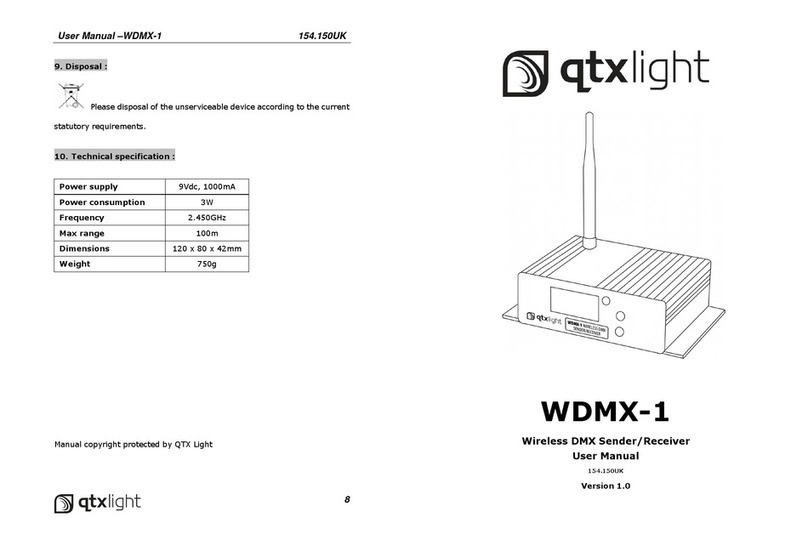 QTX Light WDMX-1 user manual