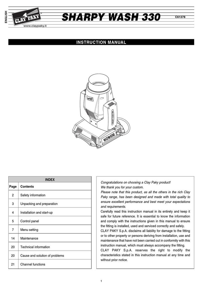 Claypaky SHARPY WASH 330 User manual