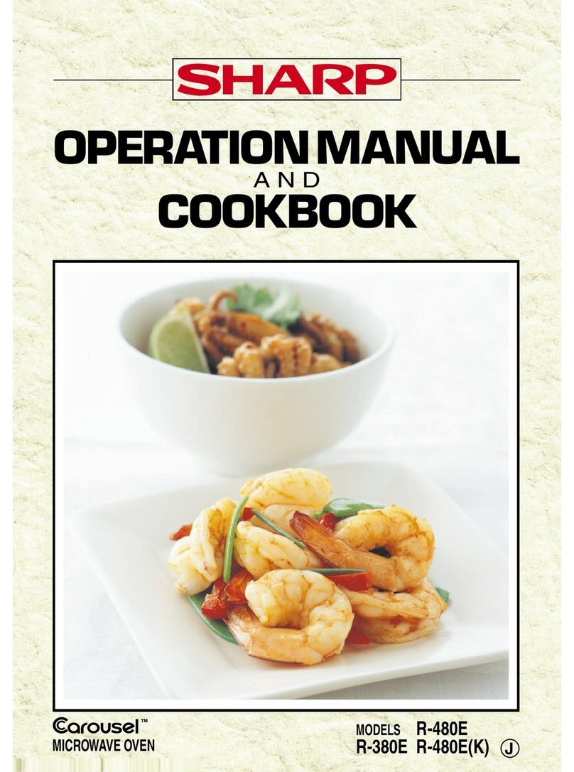 Sharp Carousel R-480E User manual Sharp Carousel R-480E User manual