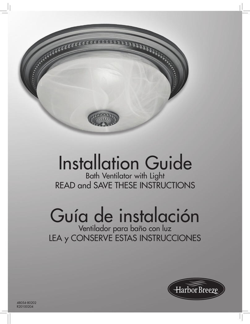Harbor Breeze Bath Ventilator with Light User manual
